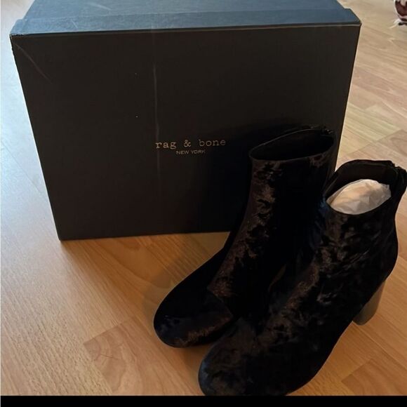 NIB Rag and Bone Drea Crushed Velvet Booties - Picture 5 of 14